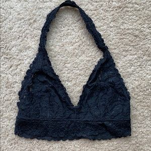 Black Halter Aerie Bralette